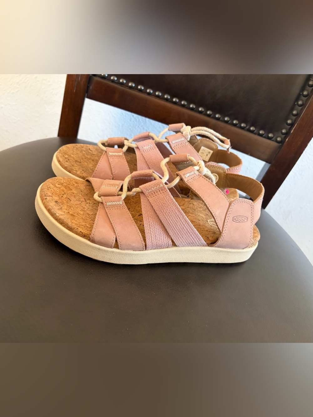 Keen Pink Strappy Cork-Style Women's Sandals